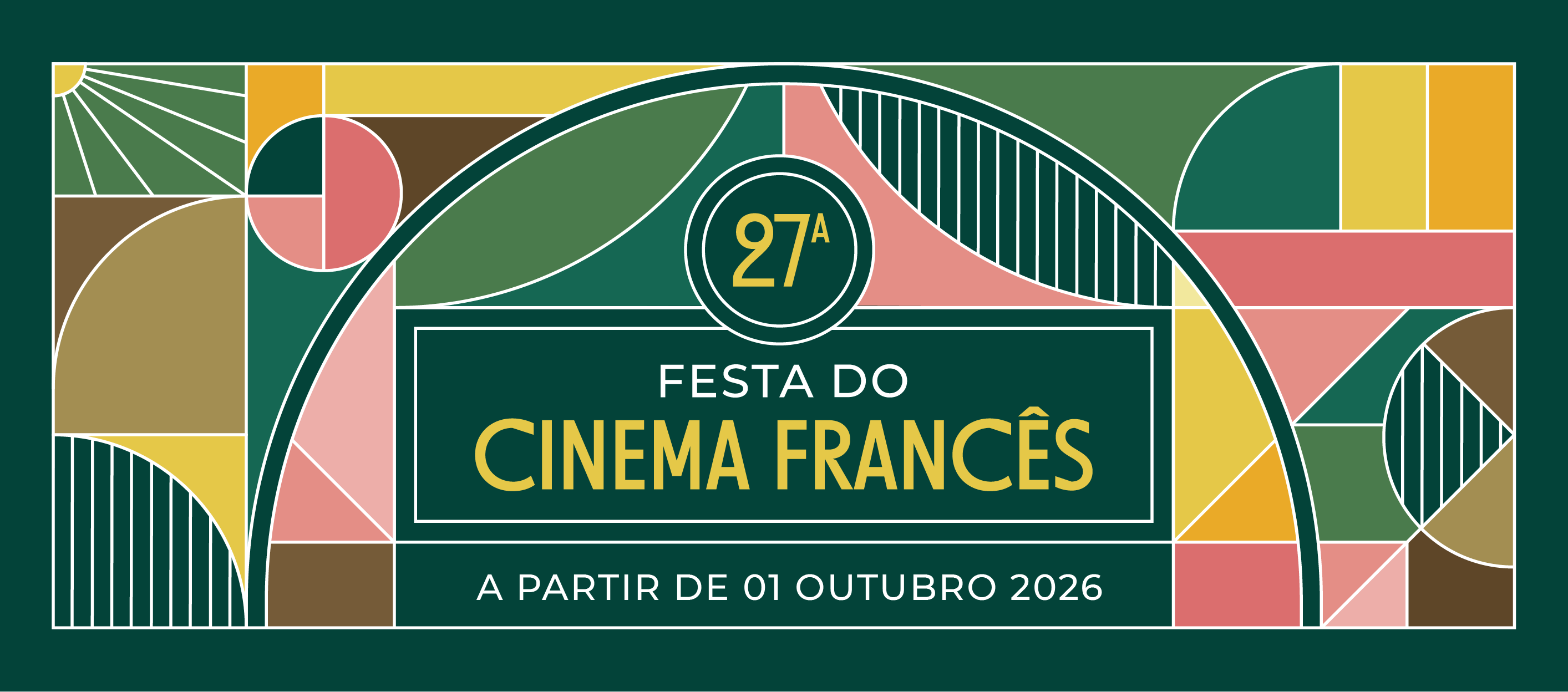 Cartaz da 27.ª Festa do Cinema Francês, que se realiza a partir de 1 de outubro de 2026.